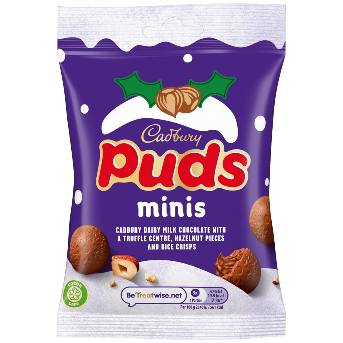 Cadbury Mini Puds milk chocolate truffles 73g pack