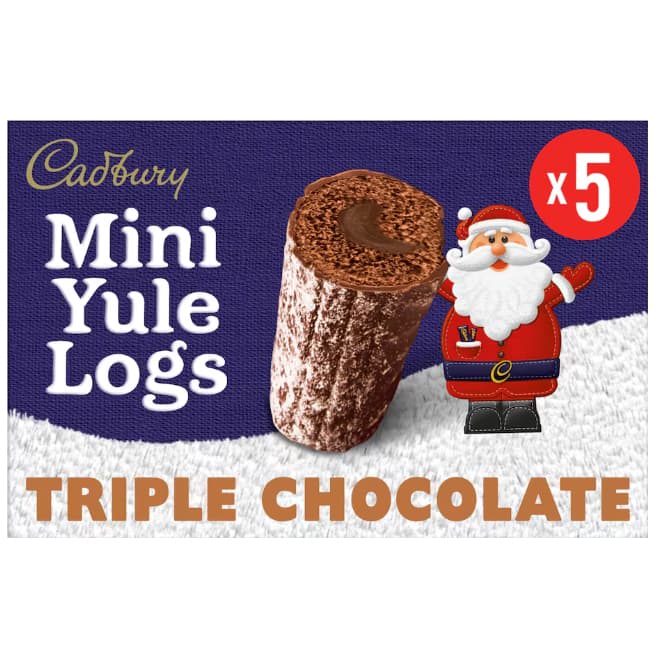 Bite-sized festive chocolate logs coated in smooth Cadbury milk chocolate