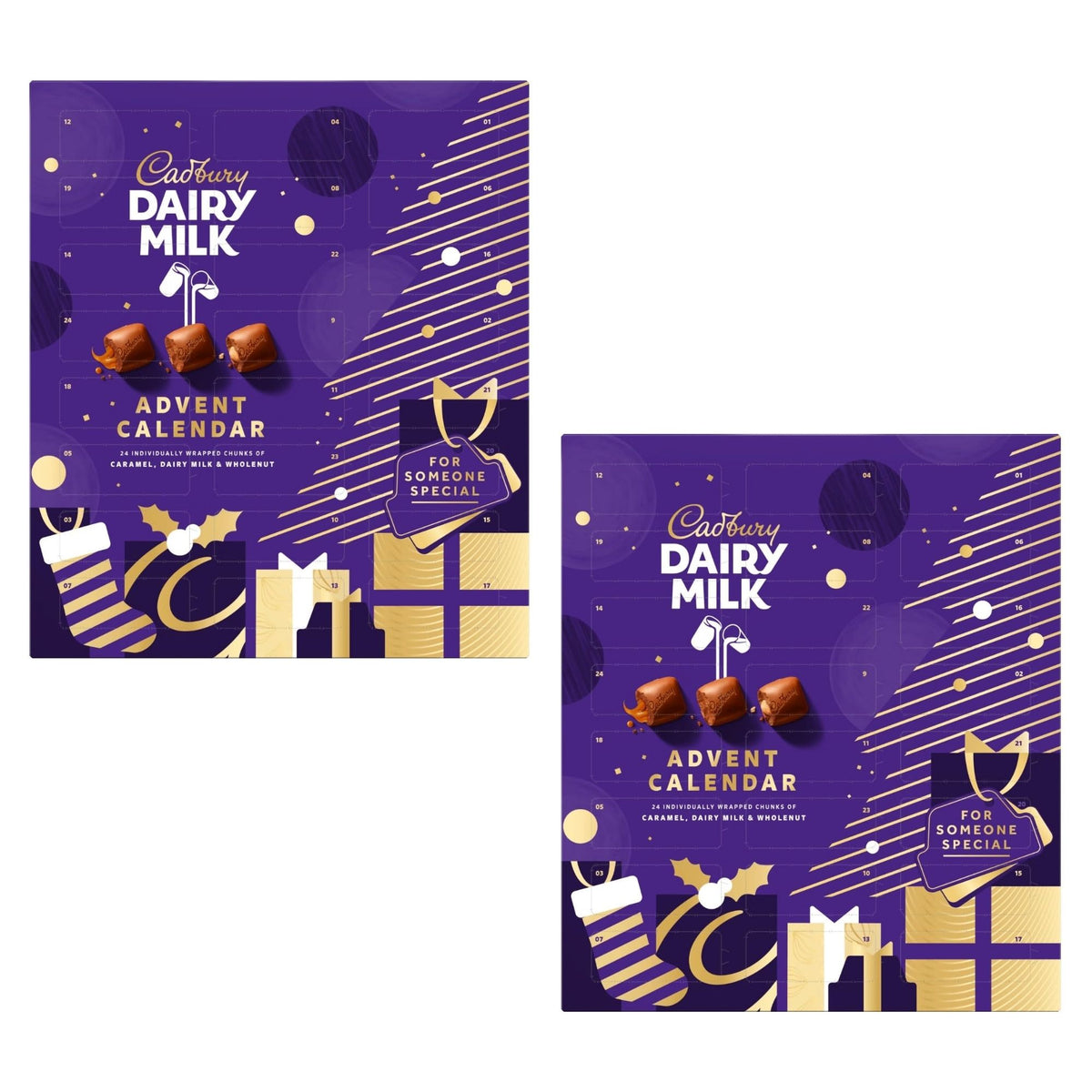 Cadbury Dairy Milk Mixed Chunk Advent Calendar 258g 2 pack