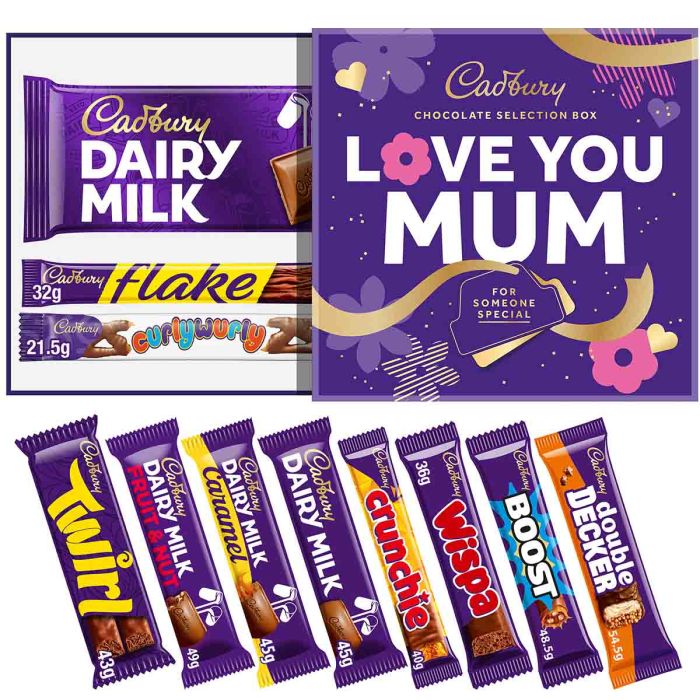 Two layers of Cadbury chocolate bars for Mothers Day