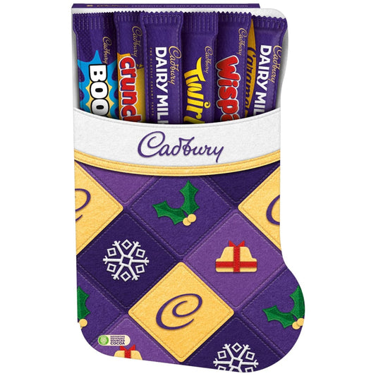 Cadbury Stocking Selection Box 174g filled with festive chocolates