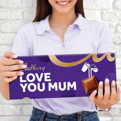 Extra-large chocolate bar with Love You Mum gift sleeve