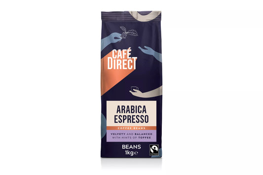 Cafédirect Fairtrade Arabica espresso coffee beans 1kg