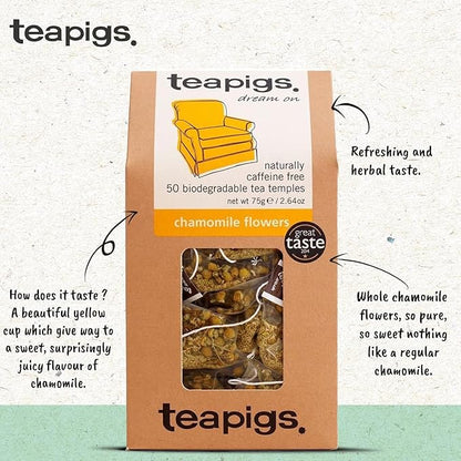Caffeine-free chamomile tea for relaxation and sleep