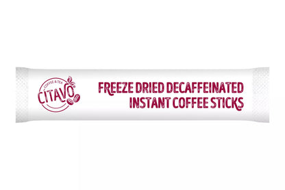 Caffeine free freeze dried coffee stick format
