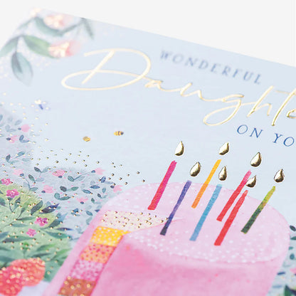 Charming cake-themed greeting card ideal for buyers searching local shops nearby