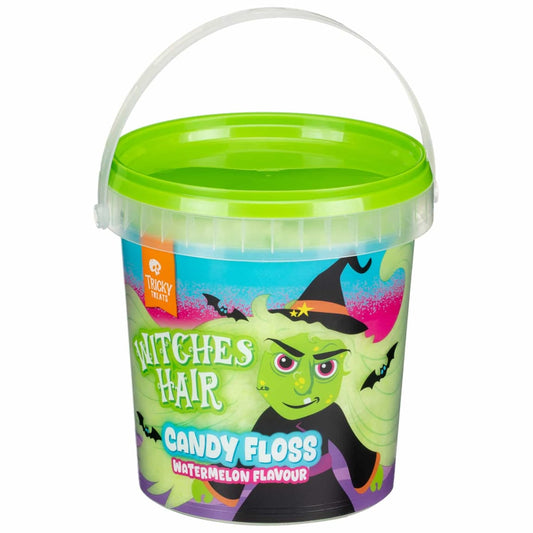 Watermelon flavoured Tricky Treats Witches Hair Candy Floss