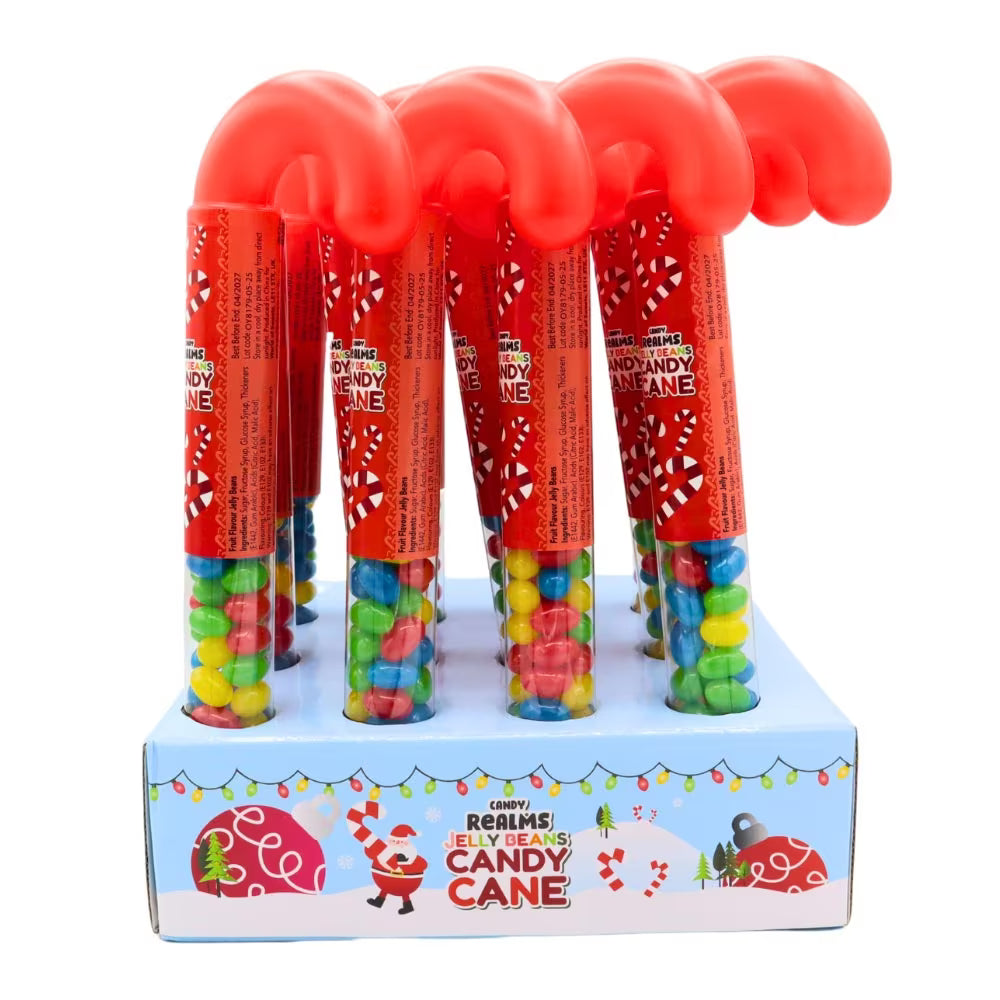 Candy Realms Jelly Beans Candy Cane single tube