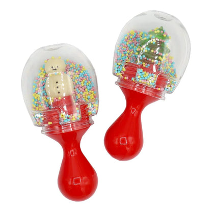 Holiday party-ready strawberry lollipops in playful snow globe design
