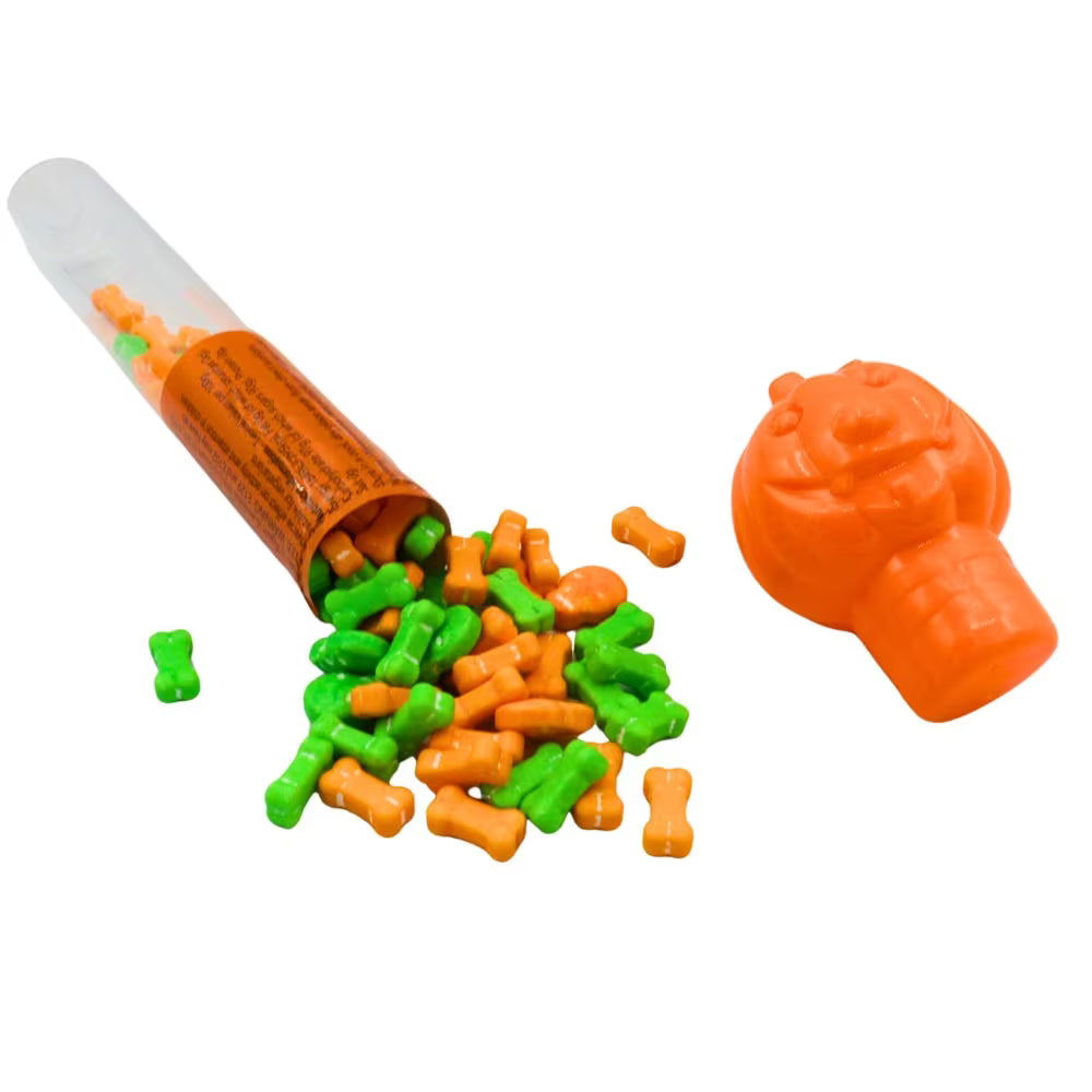 Gelatine-free Halloween candy tubs suitable for vegetarians