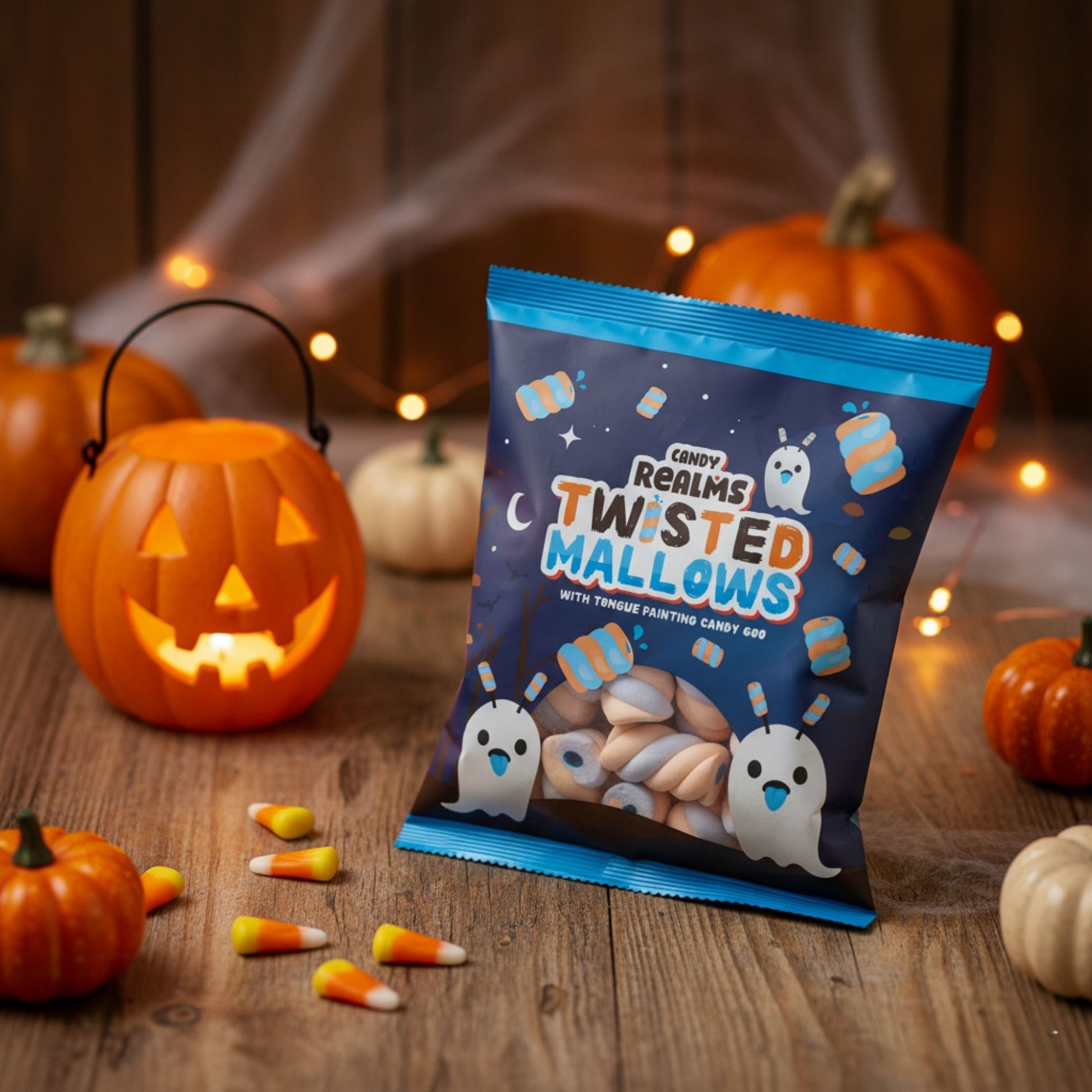 Realms Twisted Mallows with gooey centre, perfect for Halloween