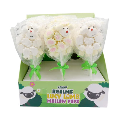 Candy Realms Lucy Lamb Mallow Lolly 35g vanilla flavour