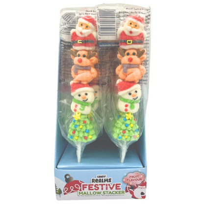 Candy Realms Christmas mallow pops with festive characters