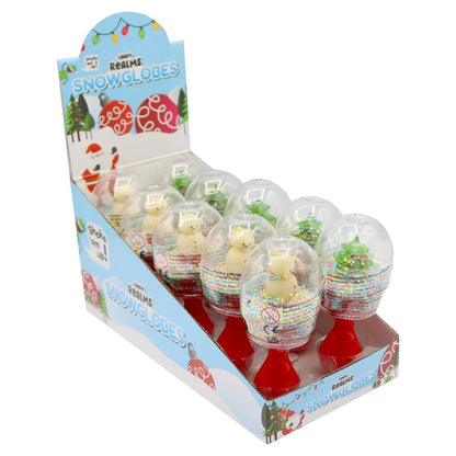Festive snow globe lollipops with colorful candy sweets inside by Candy Realms