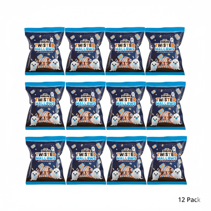 Candy Realms Twisted Mallows 12 pack of 90g strawberry jelly-filled marshmallows