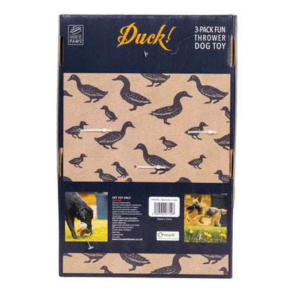 Canvas duck shaped dog toys for interactive play
