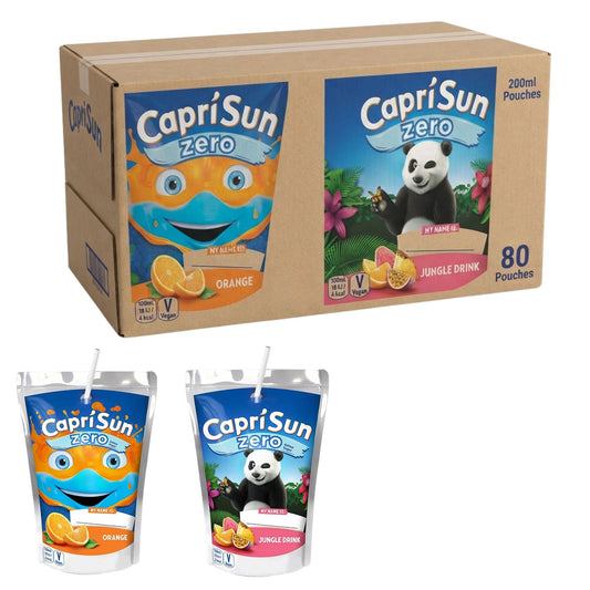 Capri Sun Orange Zero and Jungle Zero Drinks 80 x 200ml