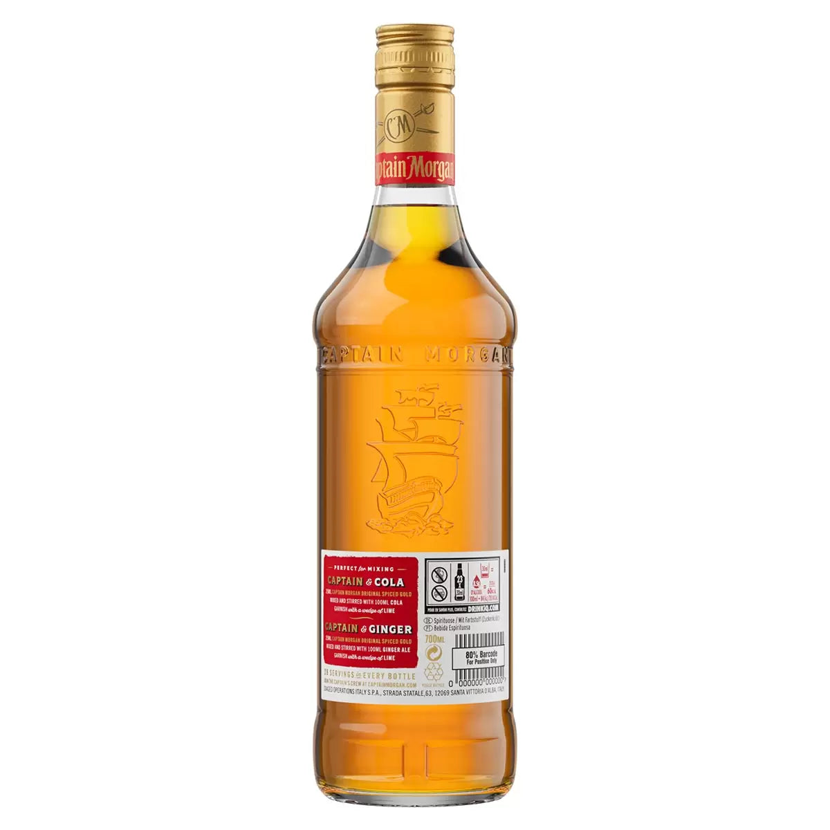 Captain Morgan Spiced Gold Rum – 1L – Pouring View