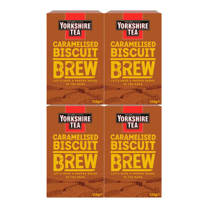 Yorkshire Tea Caramelised Biscuit Brew black tea bags with natural flavouring