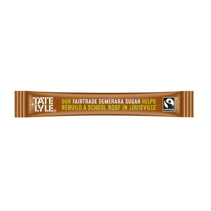 Stylish Tate & Lyle branded sugar stick packaging
