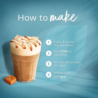 Salted caramel flavoured iced coffee