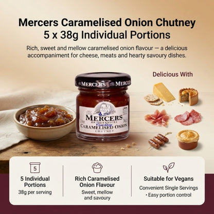 Individual 38g caramelised onion chutney portions