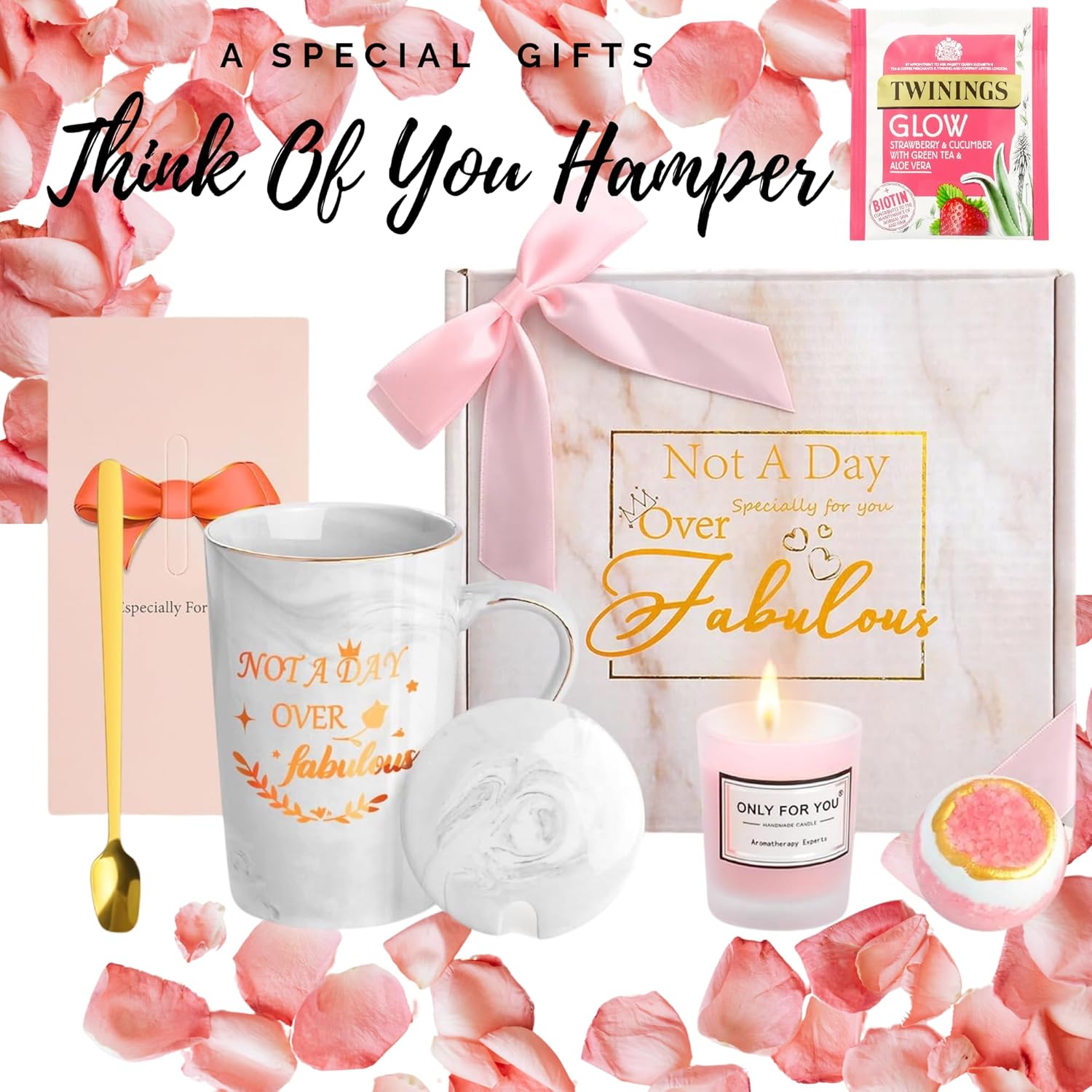 Care hamper gift box with assorted sweets and snacks