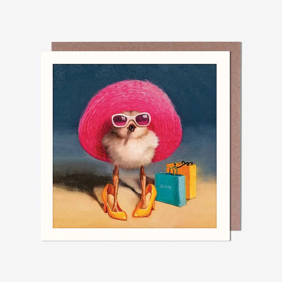 Chick Dressed Up In Hat Blank Card – a playful cartoon birthday card perfect for greeting cards near me and birthday card greeting cards. Ideal for any occasion.