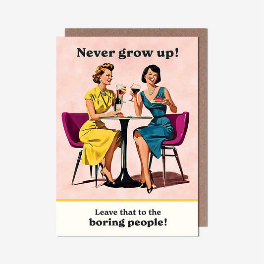 A humorous cartoon birthday card featuring funny birthday greetings – perfect for adding laughter to any celebration
