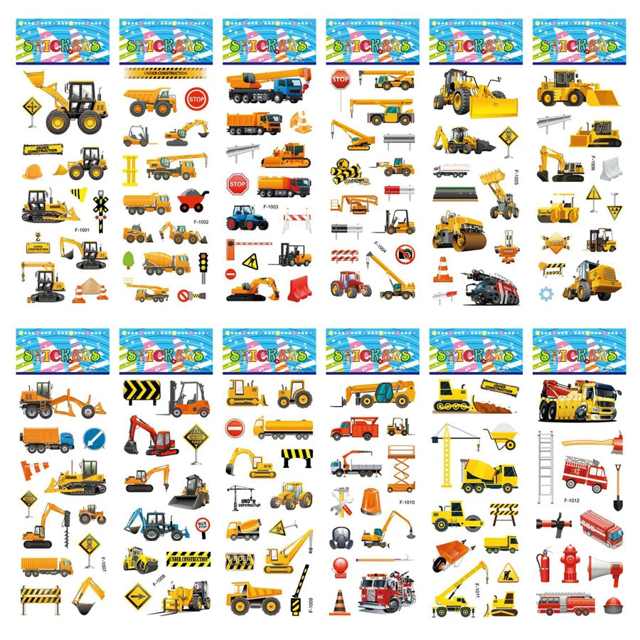 Colorful cartoon craft stickers for DIY activities