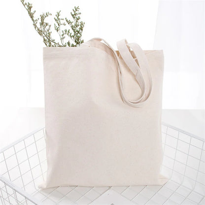 Canvas tote for books and groceries