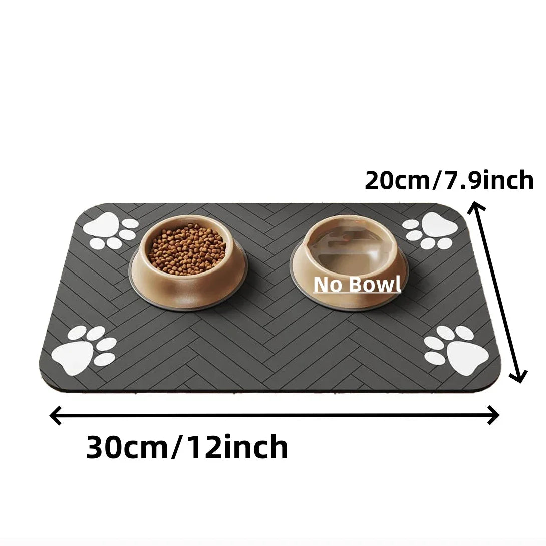 Absorbent waterproof pet feeding mat for dogs and cats with non-slip rubber backing – product view 16