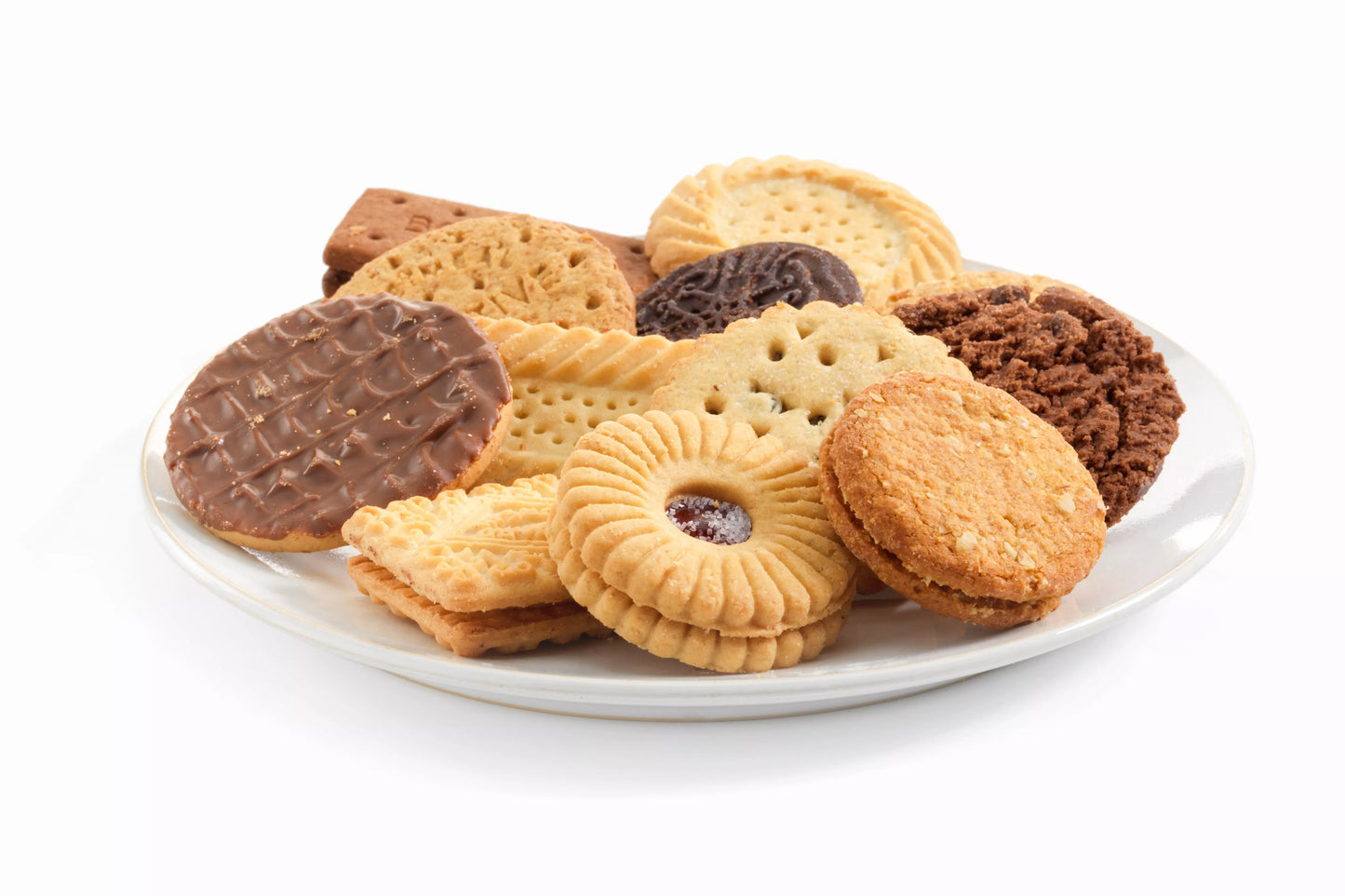 Bulk catering biscuit selection with mixed varieties