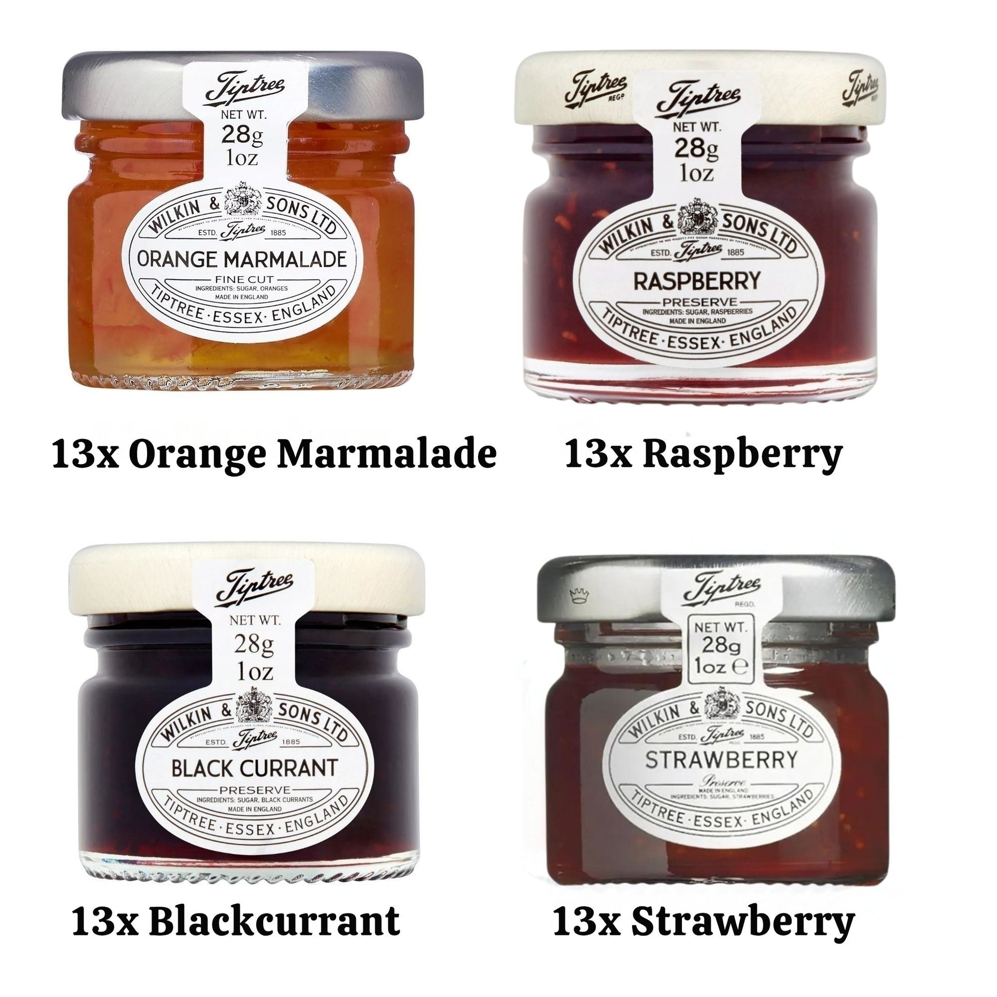 Mini Tiptree jam and marmalade selection