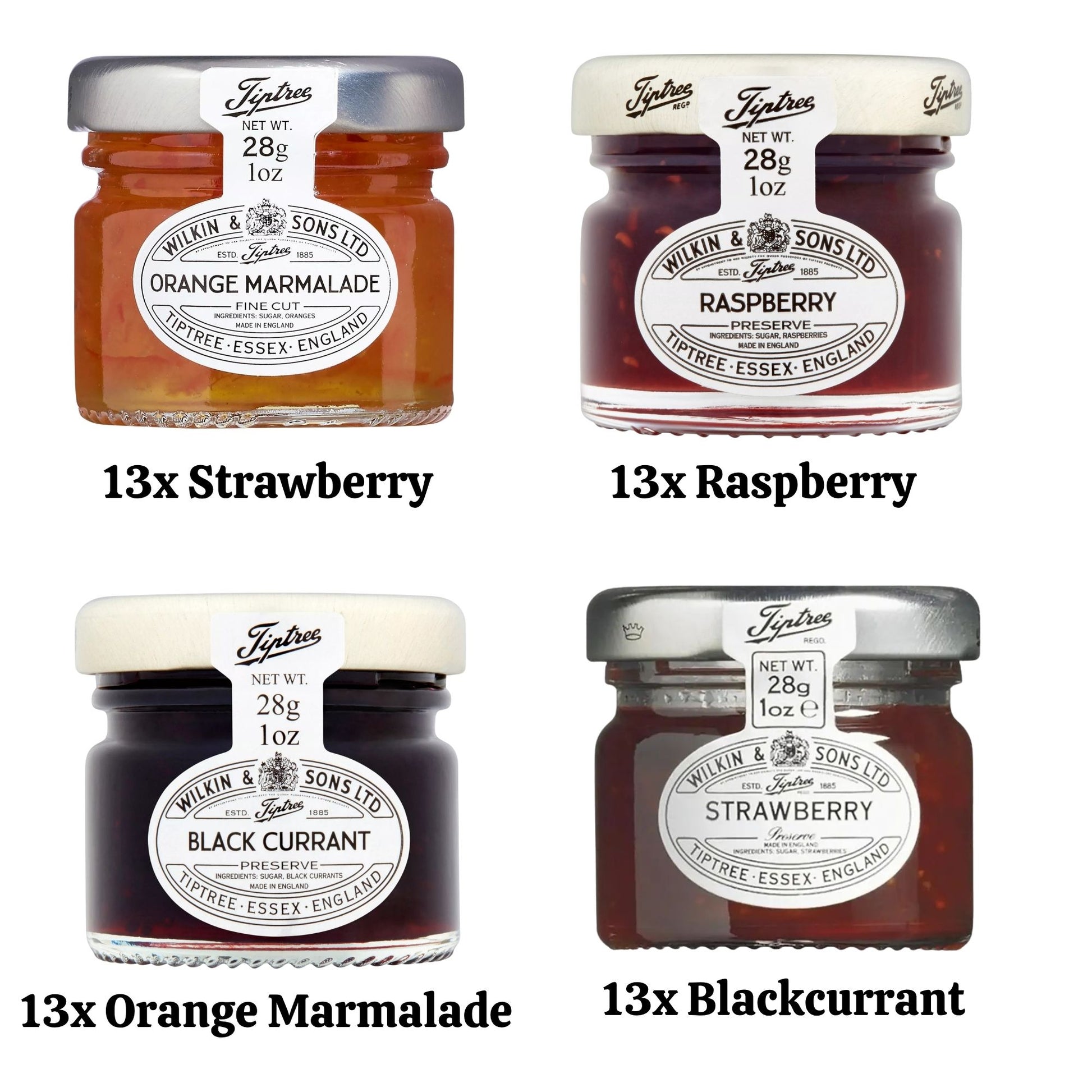 Mini Tiptree jam and marmalade selection