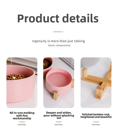 Ceramic pet bowl 300ml 11cm capacity cat feeding bowl