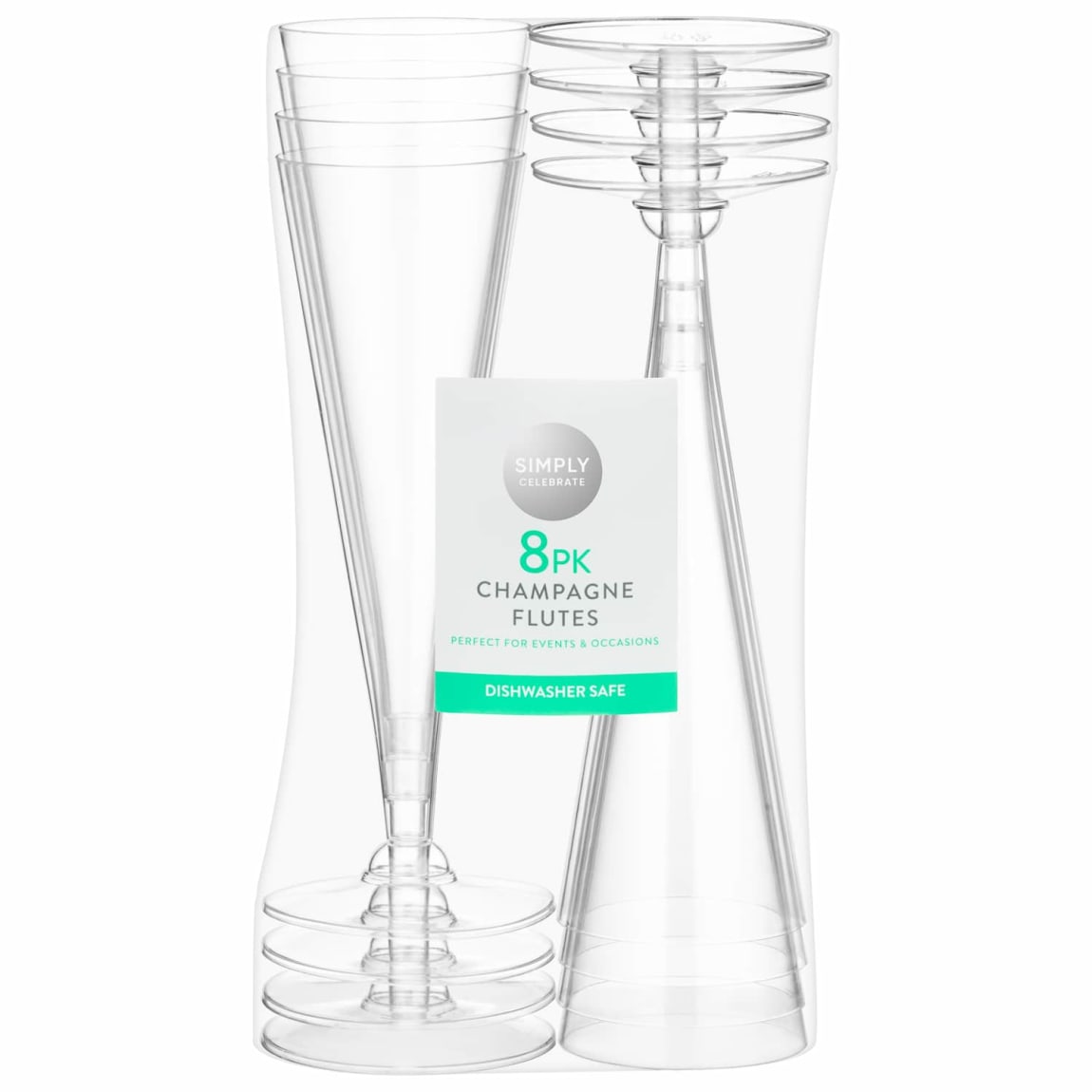 8 pack champagne flutes for parties and events