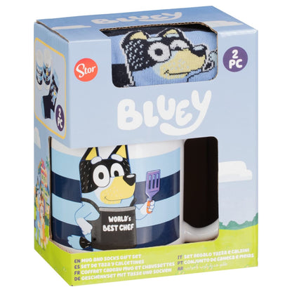 Character themed mug and socks gift set for dads