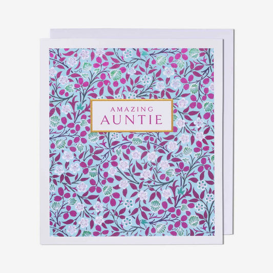 Charming floral birthday card for auntie, perfect for greeting cards near me