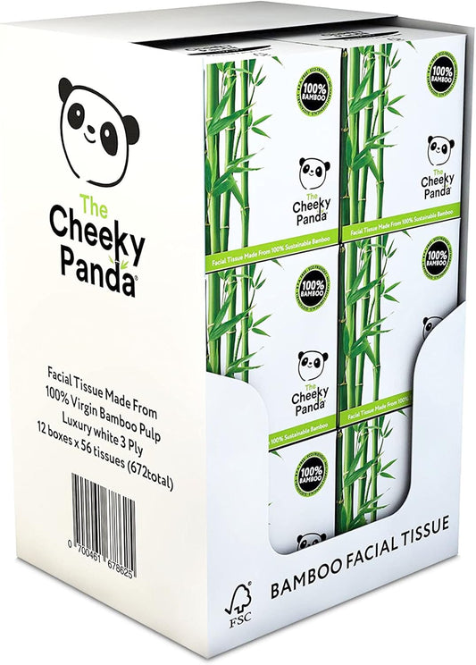 Close-up of The Cheeky Panda Bamboo Facial Tissue showcasing its soft and gentle texture for sensitive skin.