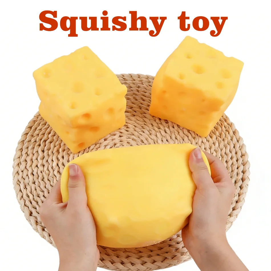 Novelty cheese squishy fidget toy