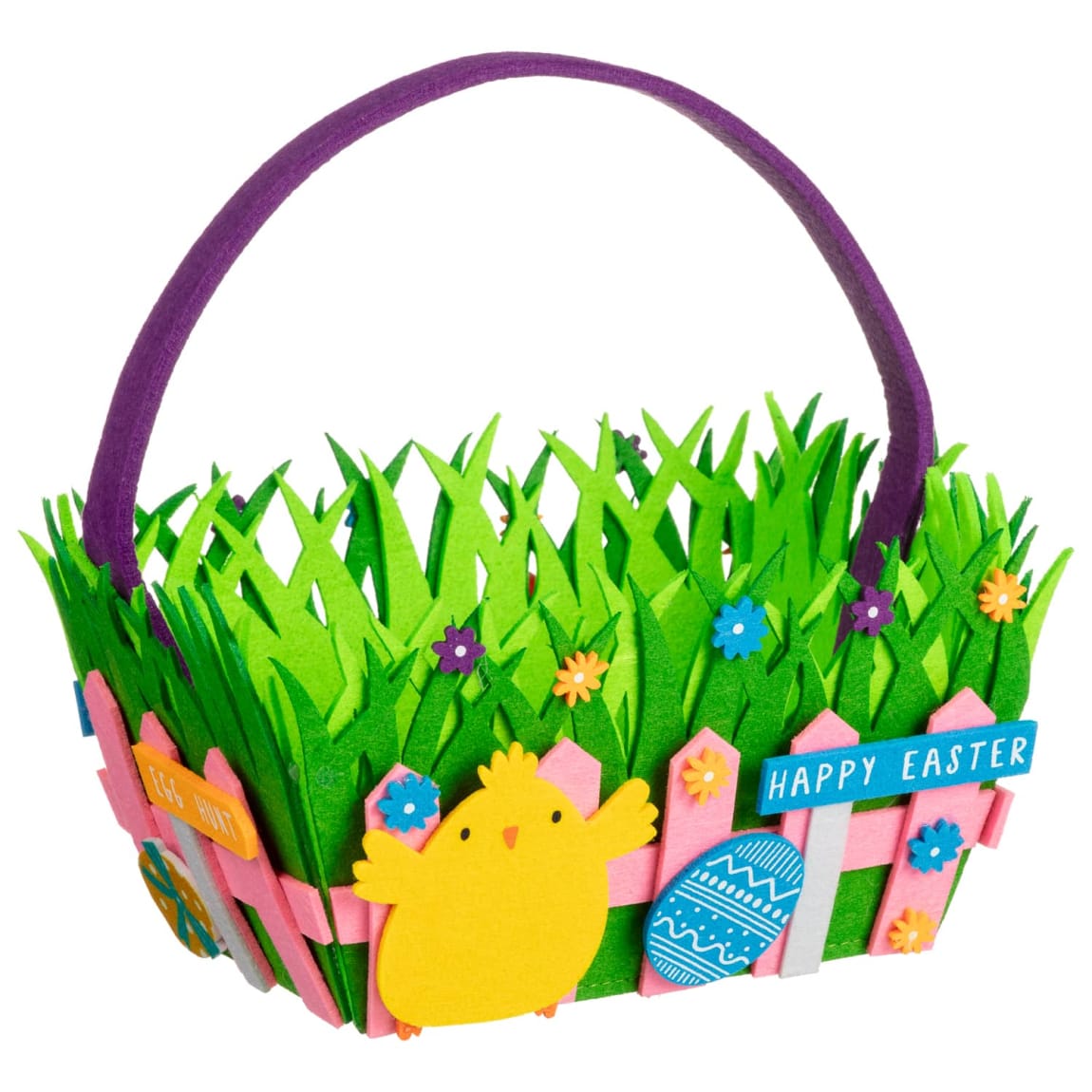 Sturdy and reusable felt basket for Easter egg hunts