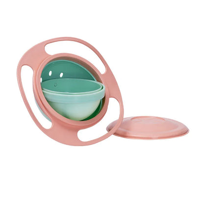 Kids snack bowl featuring a 360 degree balancing design