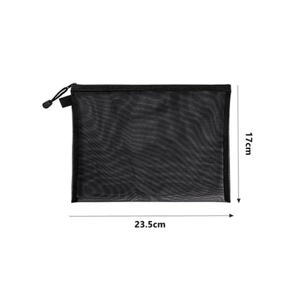 Transparent mesh pouch for children's toy storage