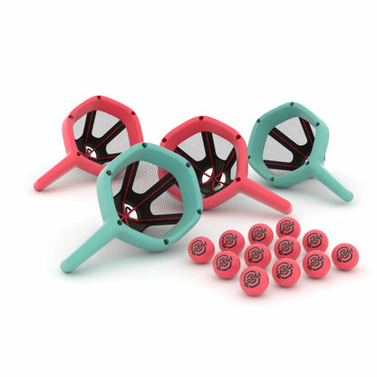 Active ball launch and catch skill game for teens 10+