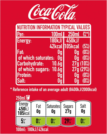 Coca Cola Classic 24 Pack of 500ml Bottles, ideal for home or parties
