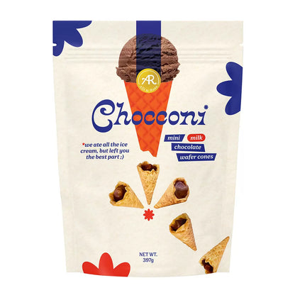 Chocconi Mini Milk Chocolate Wafer Cones 397g snack
