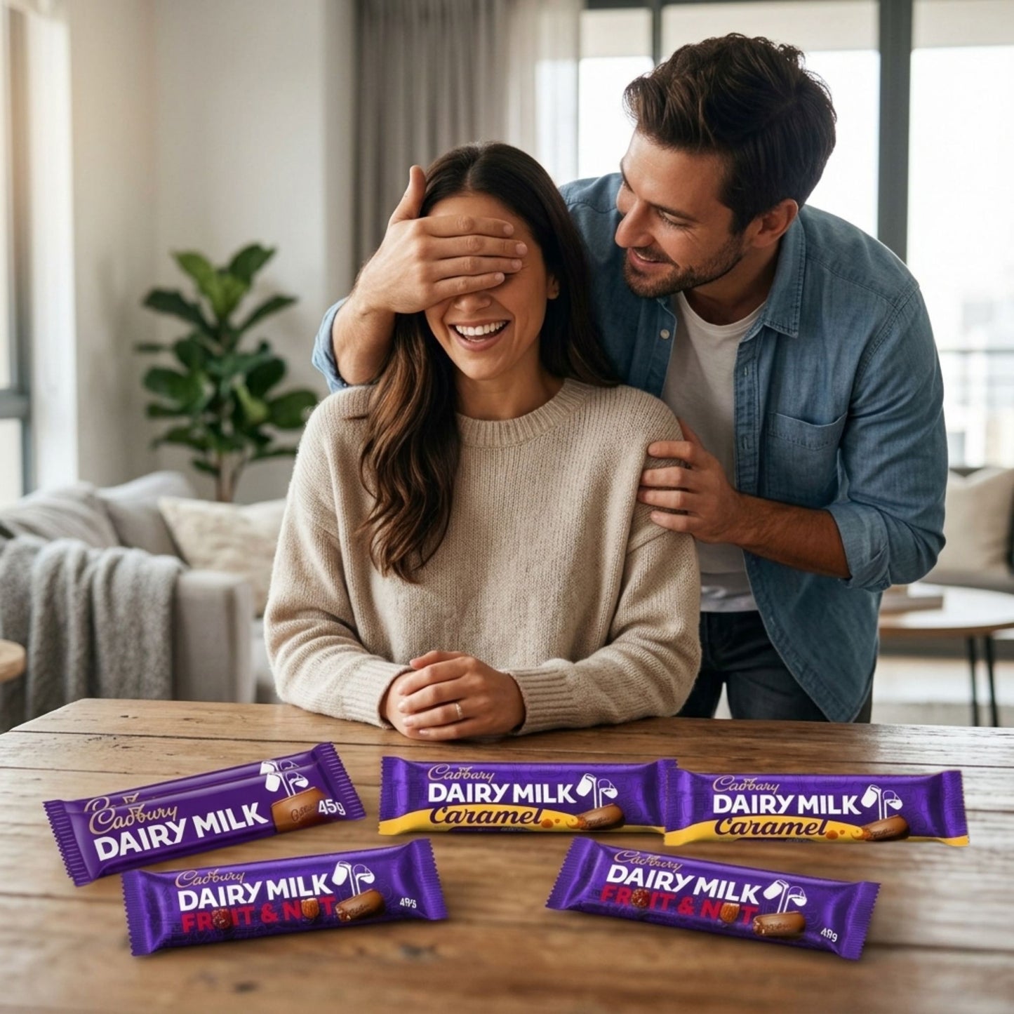 Cadbury Caramel chocolate bars with smooth milk chocolate