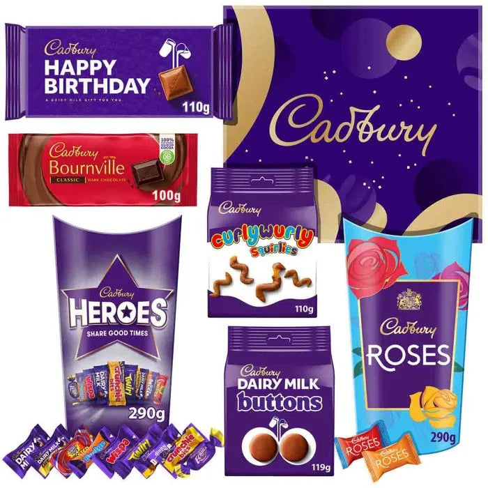 Chocolate birthday gift box from Cadbury