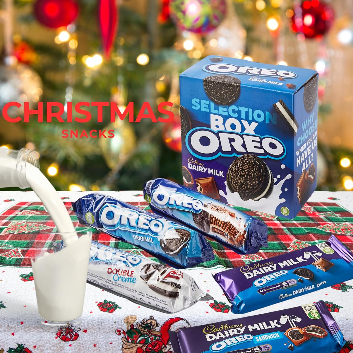 Assorted chocolate and biscuit treats gift box with Dairy Milk